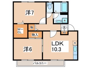 ルミエールBの物件間取画像